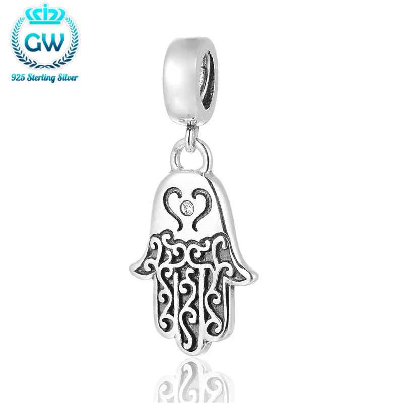

Genuine Silver Beads Cahrm Plam Jewelry fIT European Bracelet Factory Sale Gift To Friends Diy Jewelry Brand GW Jewelry S112