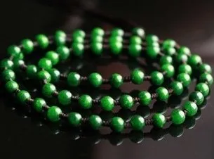 Полностью зеленый Железный Дракон нефрит сухое Нефритовое ожерелье аксессуары