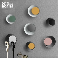 d26cm northern europe simple modern 300 degree rotating led sconces wall lamps macaron iron round eclipse wall lights for home