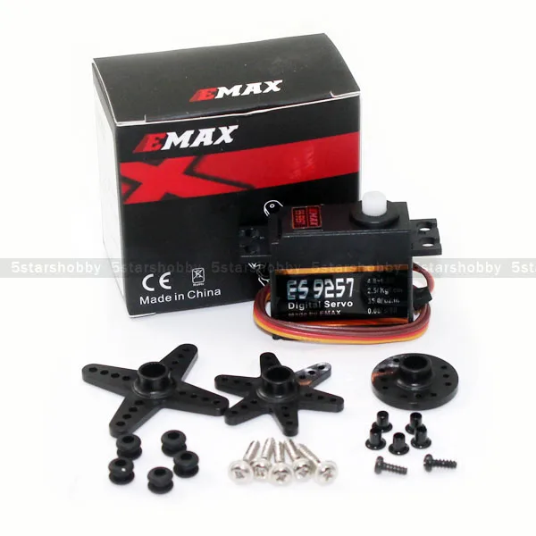 EMAX ES9257 микро Цифровой 3D хвостовой сервопривод 2 5 кг/0 05 сек для вертолета 450 500 |