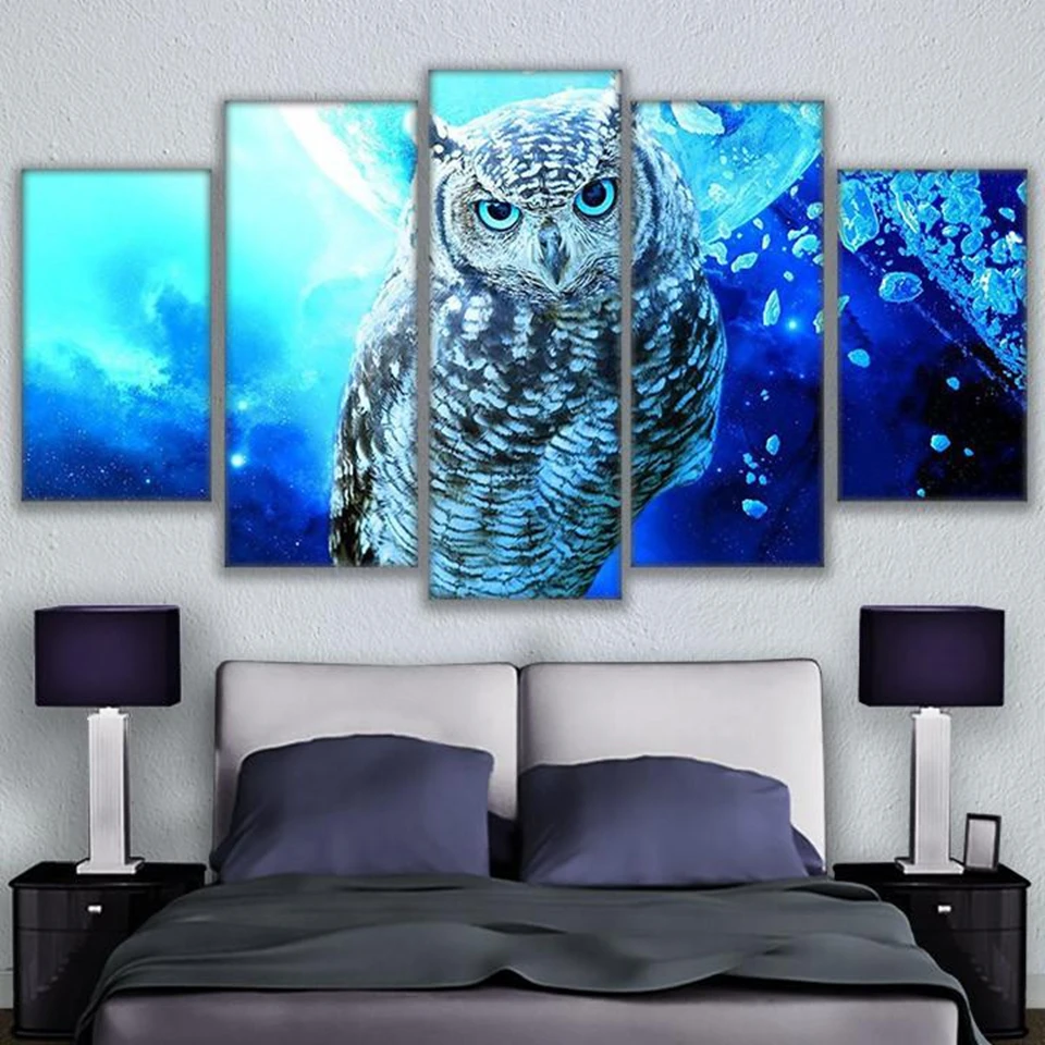 Холст Картины Wall Art Для Гостиная декоративные картины для дома 5 шт. синий