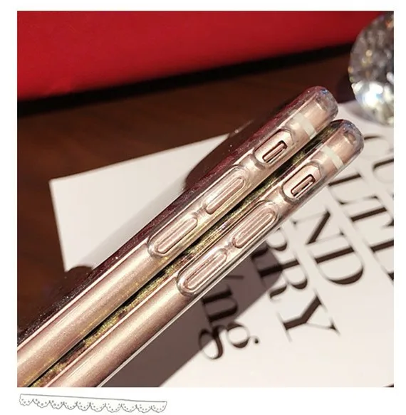 Блестящий блестящий чехол со звездами для iPhone 7 8 Plus XS Max XR розовые Чехлы X 6 6S 5 SE |