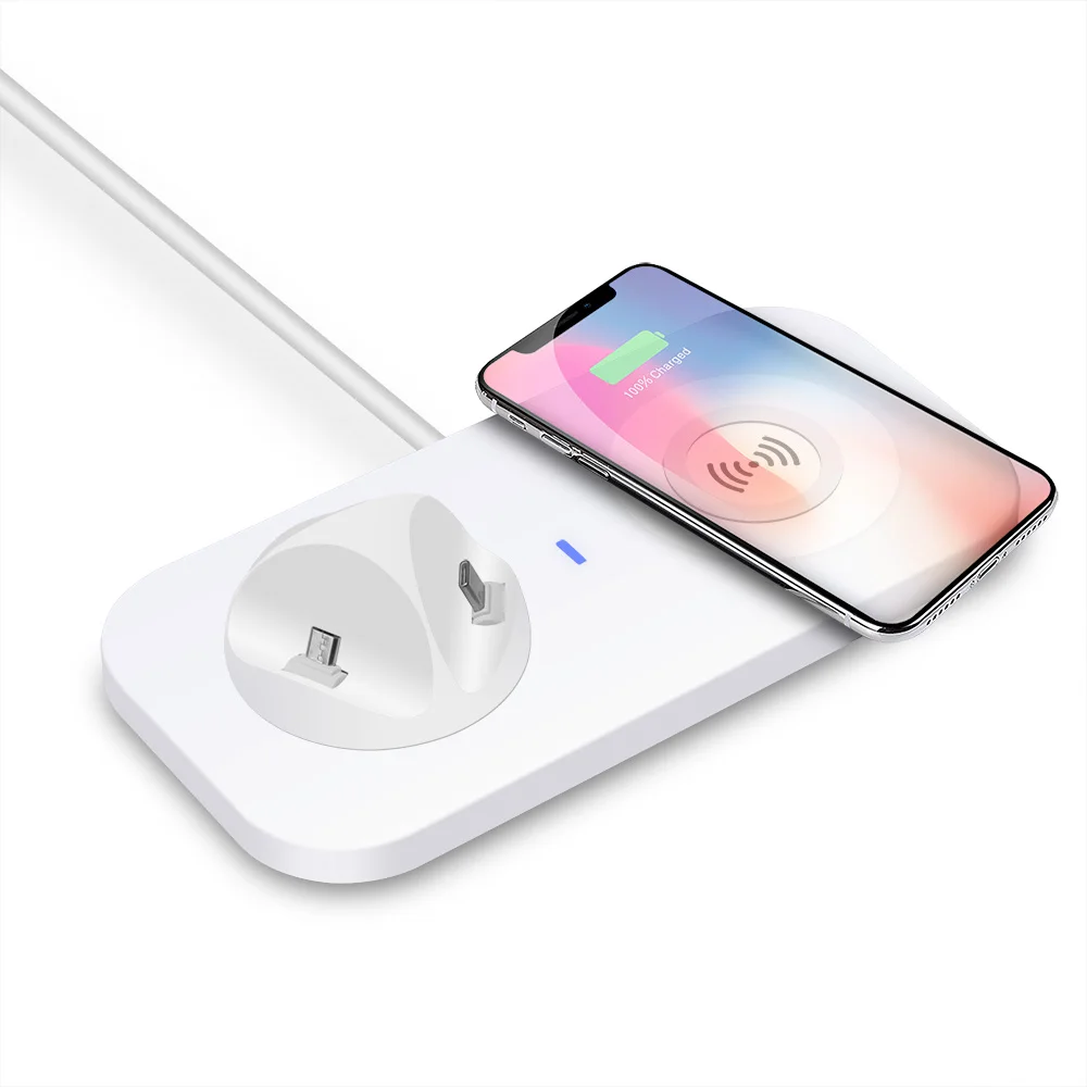 DCAE 3 в 1 Подставка для зарядки iPhone 11 Pro XS XR X 8 7 6 Qi Беспроводное зарядное устройство
