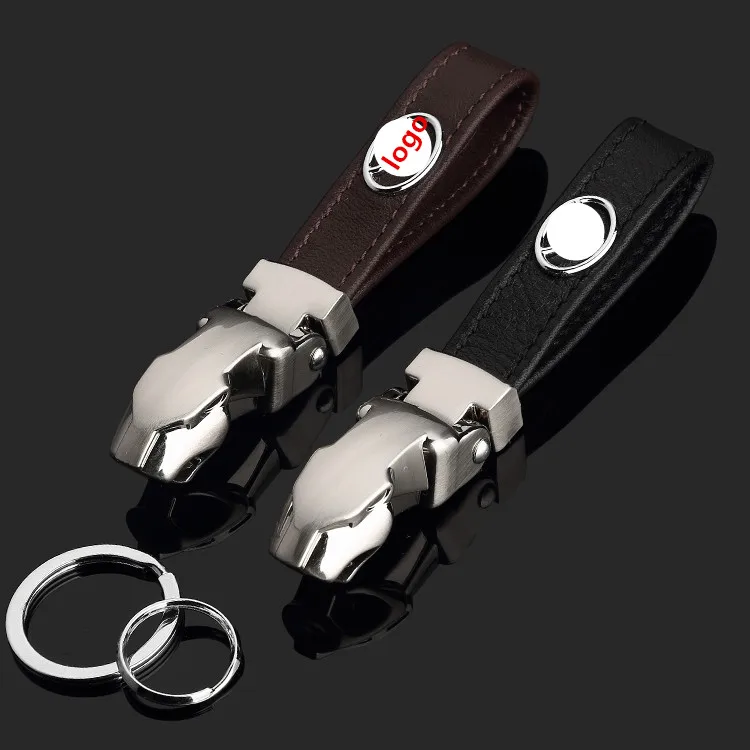 Бесплатная Доставка автомобиля кожа Металл Стандартного Автомобиля Брелок Для