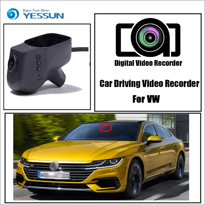 

YESSUN для Volkswagen Sigtar Автомобильный видеорегистратор DVR Мини Wifi камера FHD 1080P видеорегистратор