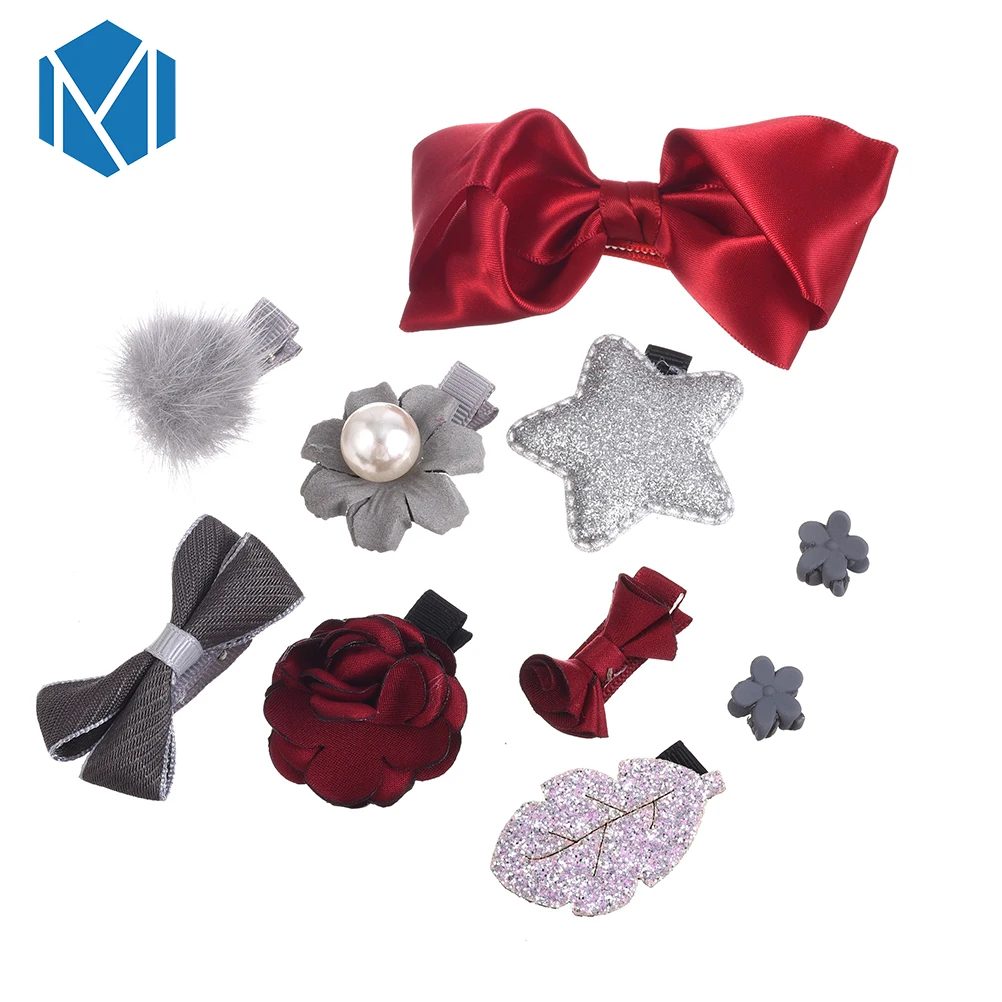 M MISM/1 комплект = 10 шт. заколки для волос принцессы с короной и цветком шифоновая