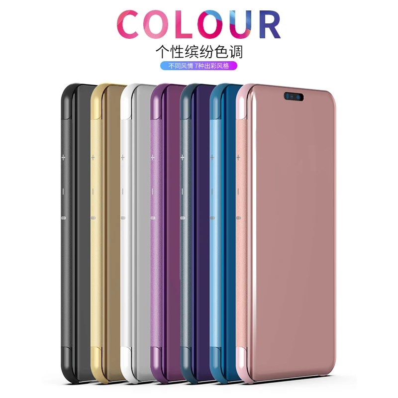 Zxtrby Smart View Case For LG V40 Luxury Flip Stand Mirror Phone Cover Shell Clear Screen PC Cases |