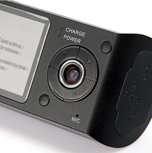 Автомобильный видеорегистратор с двумя камерами черный GPS и 3D G-сенсором 2 7