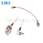JX RF ОТРЕЗОК кабеля F К CRC9 разъем F мама К CRC9 прямой угол обжима кабель RG316 Pigtail 15 см Быстрая доставка
