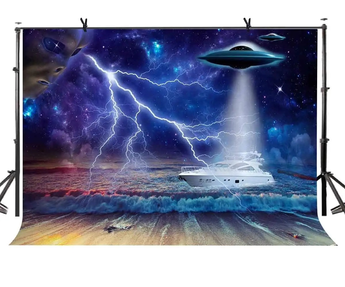 7x5ft научная фантастика фон НЛО инопланетянин элементарная фотография и