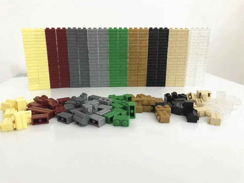 MOC DIY строительные блоки кирпичные базовые детали 1x2 городской дом темно серый 50