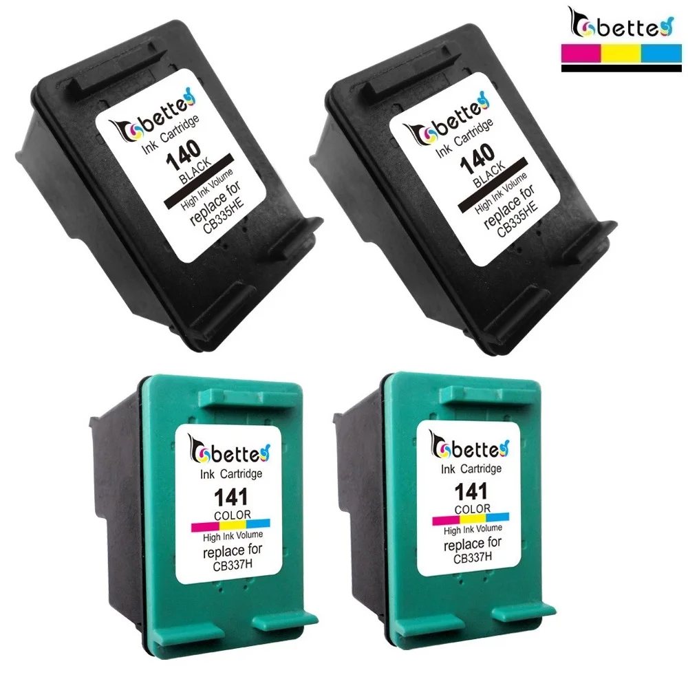 4PK сменный картридж Bette для HP 140 141 Officejet J6405 J6410 J6413 J6415 J6424 Deskjet D4245 D4260 D4263 D4268 D4360|ink