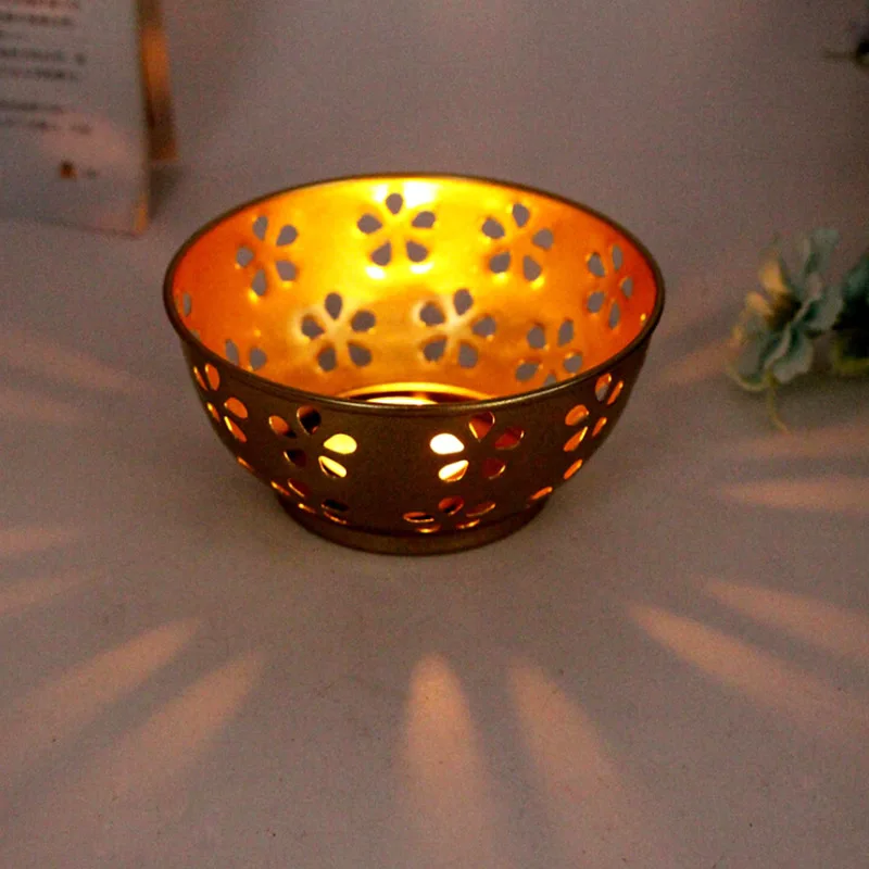 3D подсвечник в виде бабочки из кованого железа винтажный полый для вечерние