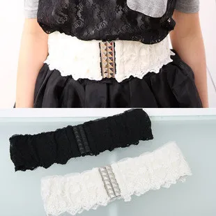 Милое кружевное украшение универсальный Пояс эластичная круглая розетка для