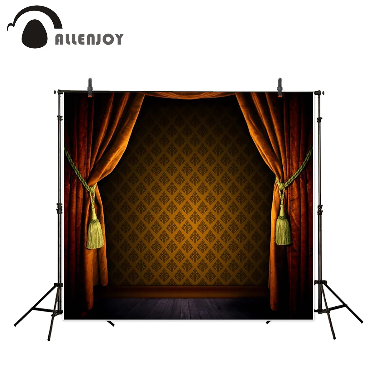 Allenjoy backgrounds for photo studio damask orange vintage backdrops printer newborn vinyl cloth fabric original design | Электроника