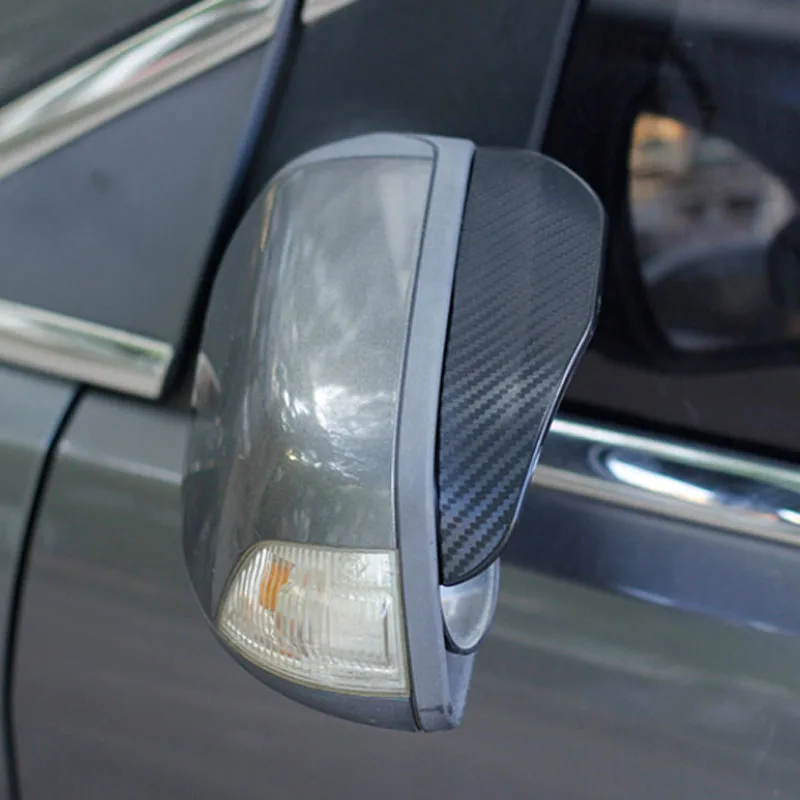 

Carbon fiber texture automotive rearview mirror eyebrow cover reversing mirror sunshine and rain shield rain shield