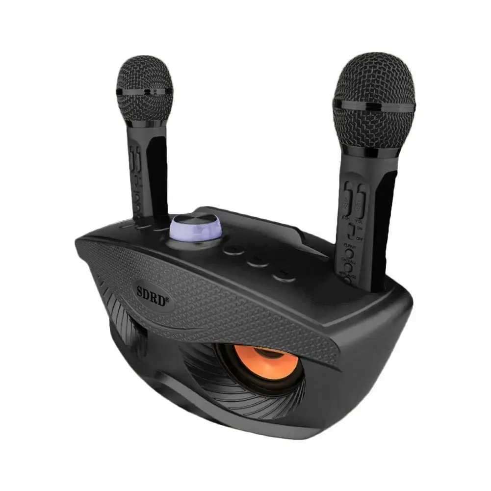 SDRD беспроводной караоке динамик Sd двойной беспроводной микрофон Bluetooth динамик мобильный беспроводной стерео 20 Вт домашний динамик KTV MIC набор