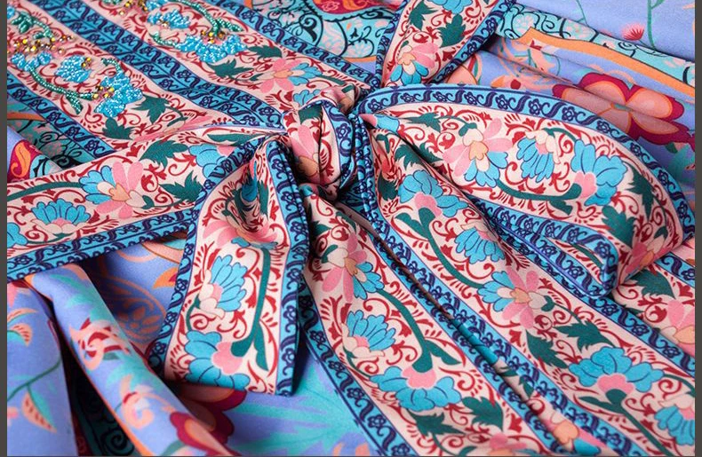 CLONOP Новый Boho Лето Для женщин макси платье 2018 v-образным вырезом короткий рукав
