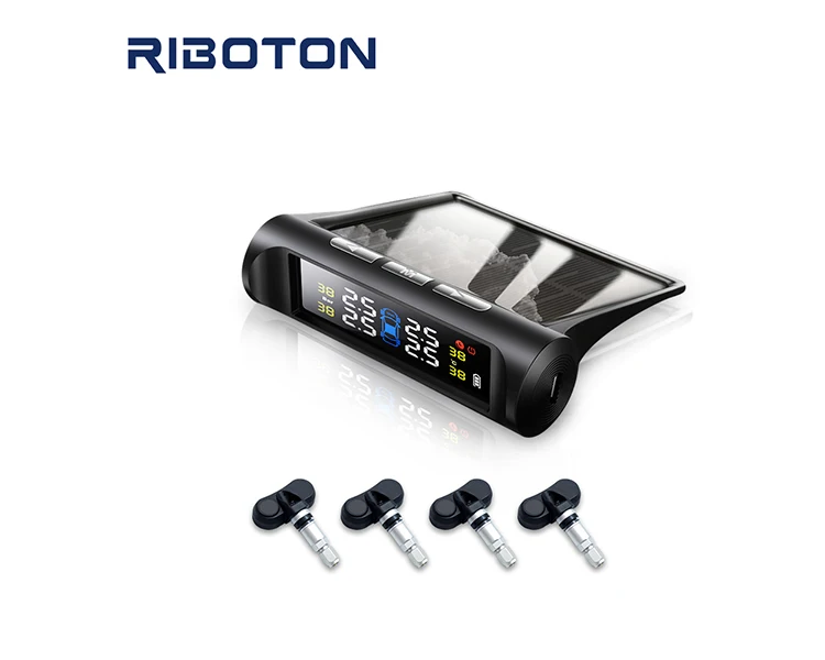 Riboton водонепроницаемый Солнечный 4 Внутренний TPMS система контроля давления в