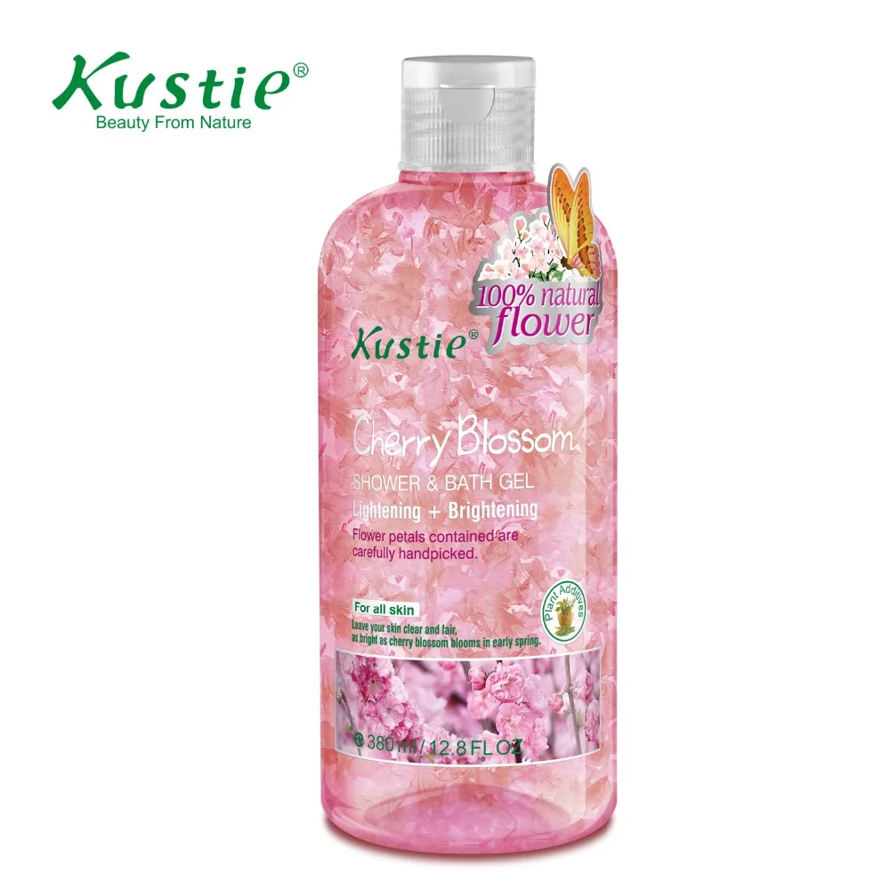 KUSTIE квалифицировать поставщик Осветление кожи Cherry Blossom алоэ GE гель для душа и Для