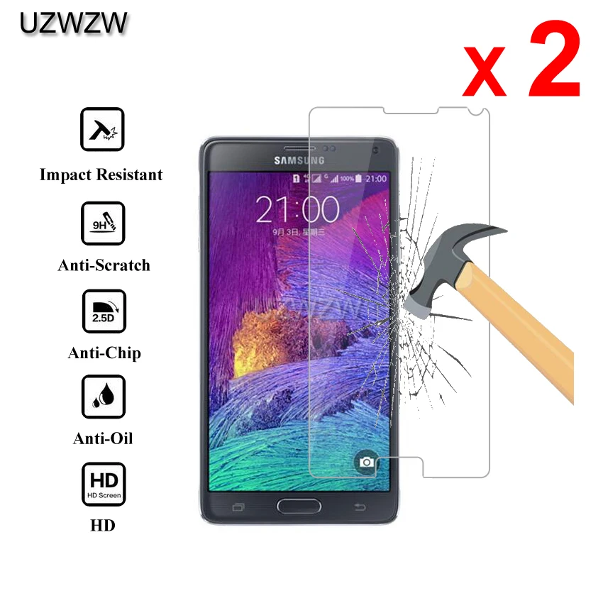 2 шт Премиум Закаленное стекло для samsung Galaxy Note 4 Защитное стекло для экрана протектор для samsung Note 4 стекло