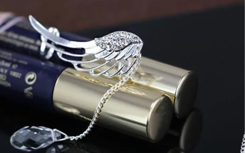 2019 женские модные Очаровательные Элегантные серьги в виде ангельских крыльев со