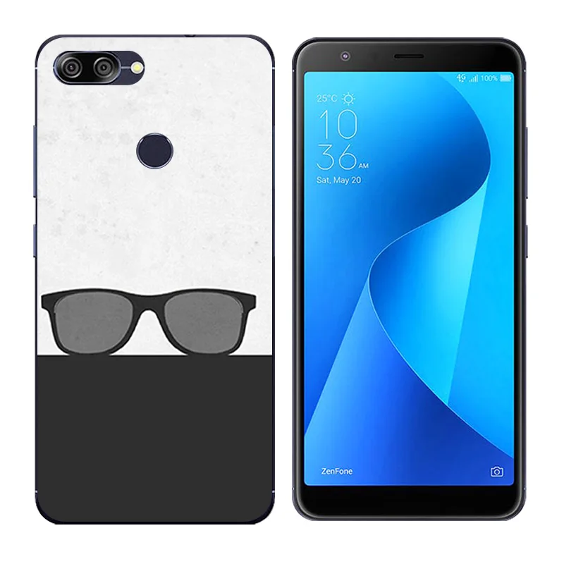 For ASUS Zenfone Max Plus M1 Cases TPU Girl Cat Printing ZB570TL X018D X018DC Silicone Back Cover |