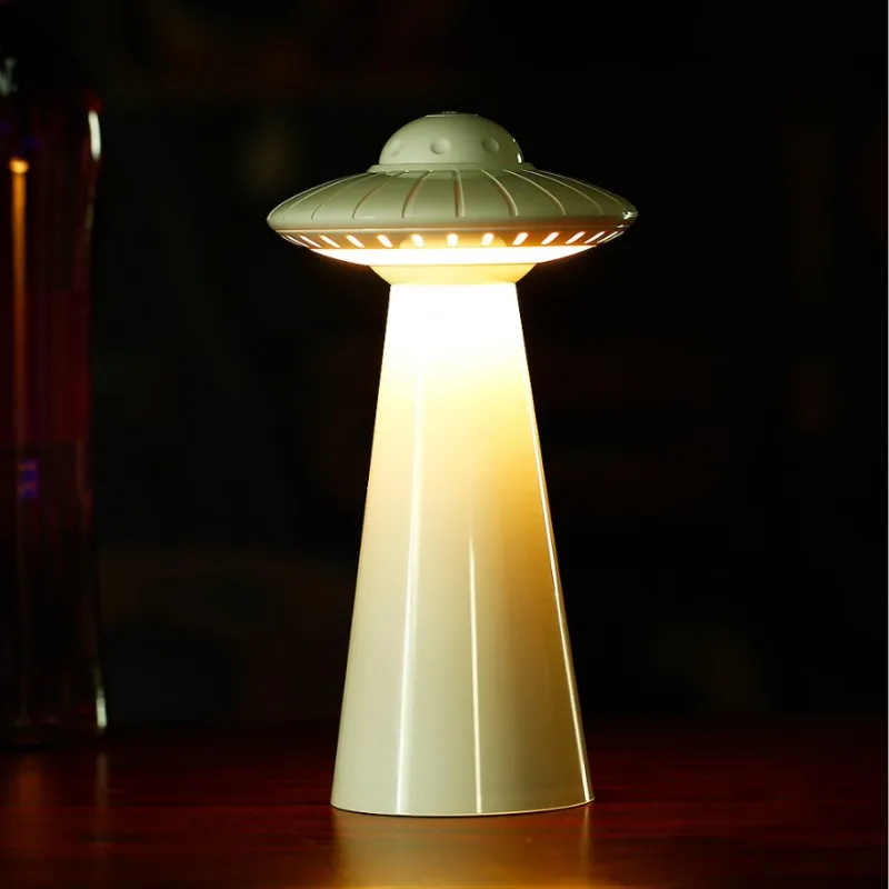 Светодиодная настольная лампа UFO с регулируемой яркостью USB перезаряжаемая для