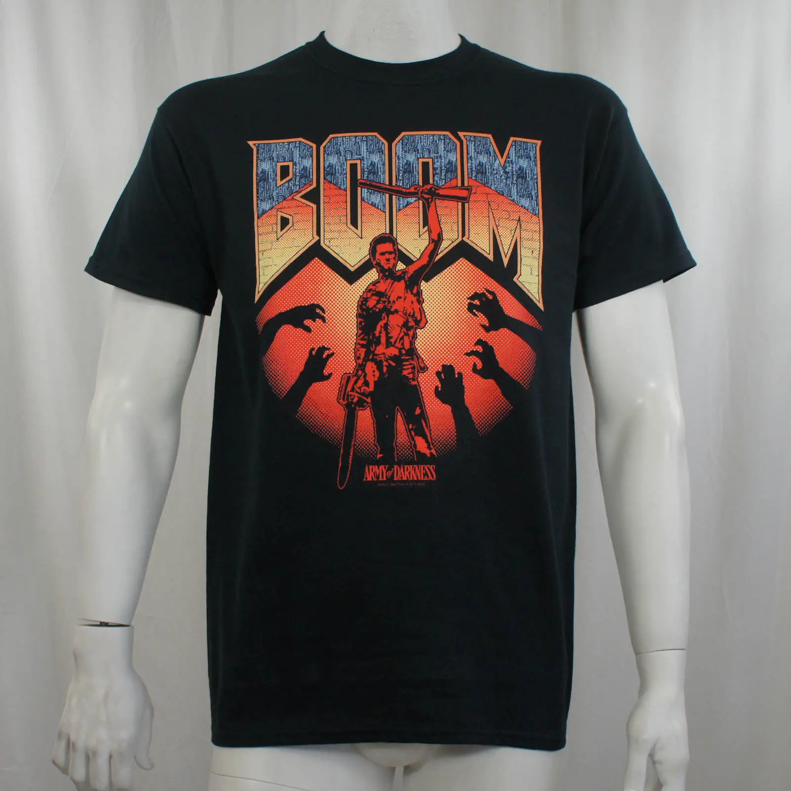 Аутентичная футболка с логотипом ARMY OF DARKNESS Boom Ash Boomstick Doom новая летняя хлопковая