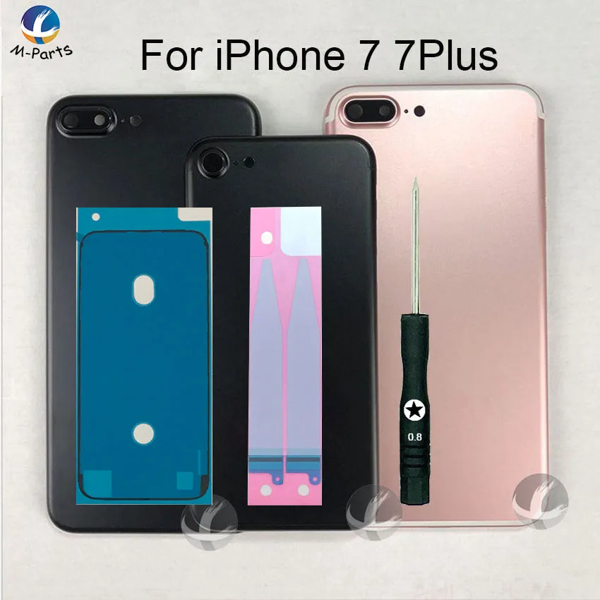 Задняя крышка корпуса для iPhone 7 7P Plus металлический корпус крышка батареи рамка средняя панель Крышка Корпус с бесплатным подарком