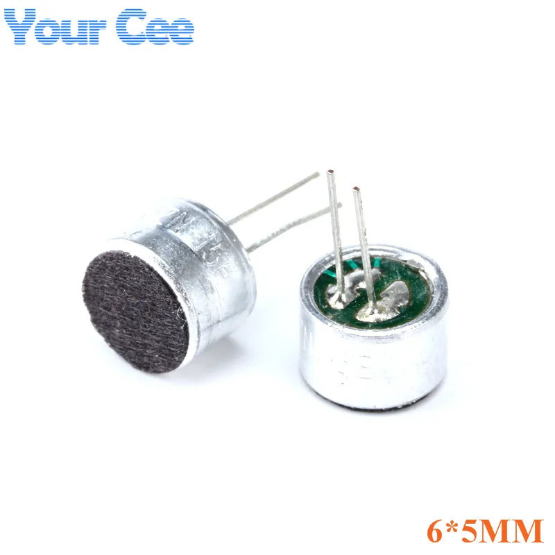 

200 pcs 6*5mm Capacitive Electret Microphone Pick-Up Sensitivity 52D Microphone Condenser With Pins