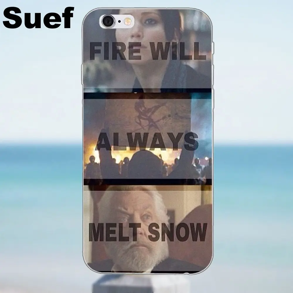 Сумки из ТПУ чехлы для iPhone X 4 4S 5 5S 5C SE 6 6S 7 8 Plus Samsung Galaxy A3 A5 J1 J3 J5 J7 2016 2017 Голодные игры
