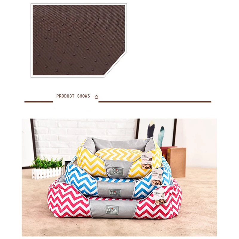 

Venxuis Luxury Pet Puppy Doggy Beds Cat Dog Mat Sofa Pet House Nest Sleep Cushion Kennel Colorful Strip Design Dog Bed