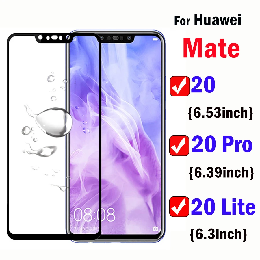 Полное покрытие Защитное стекло для huawei mate 20 Lite pro защита экрана huwai hauwei huavei mate20 light