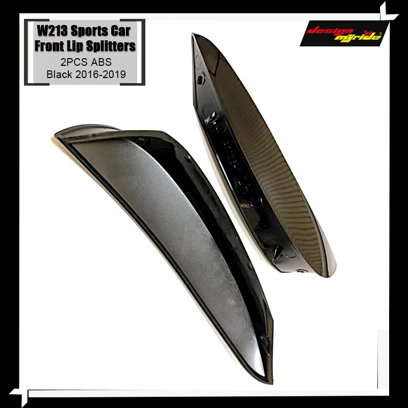 W213 2 шт черный передний бампер для губ Splitter Air Flow Vent ABS Материал Авто Стайлинг E Class