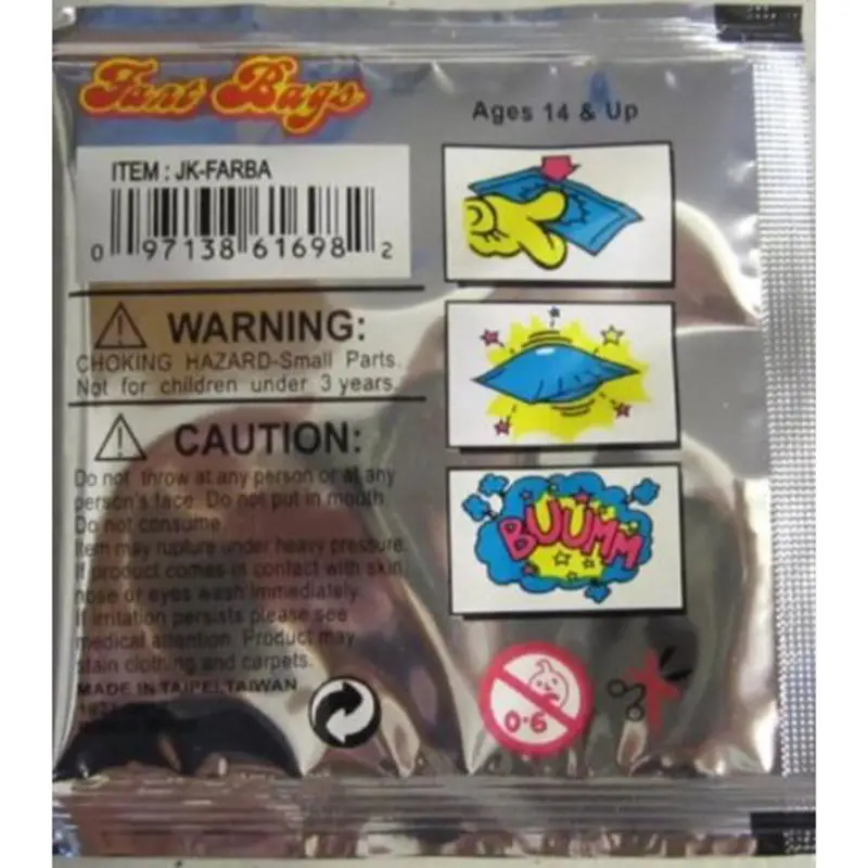 

10bag/lot Novelty Fart Bomb Bags Stink Bomb Smelly Exploding Mini Bags Fun for a Party or Pranking Someone