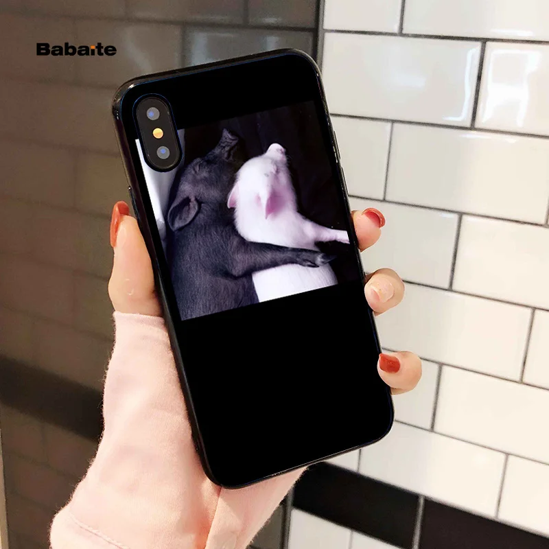 Babaite Забавный чехол для телефона с рисунком поросенка iphone X XR XS Max 6 S 5 5s 7 8 plus Мягкий