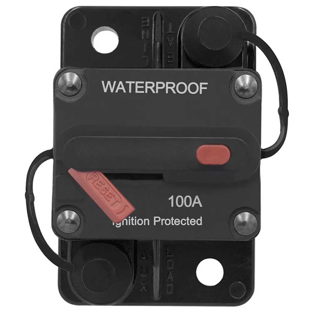 Optional 50 100 150 Amp Car Automotive Marine Boat Audio Circuit Breaker with Manual Reset 12V- 42VDC Waterproof #276918 | Автомобили и