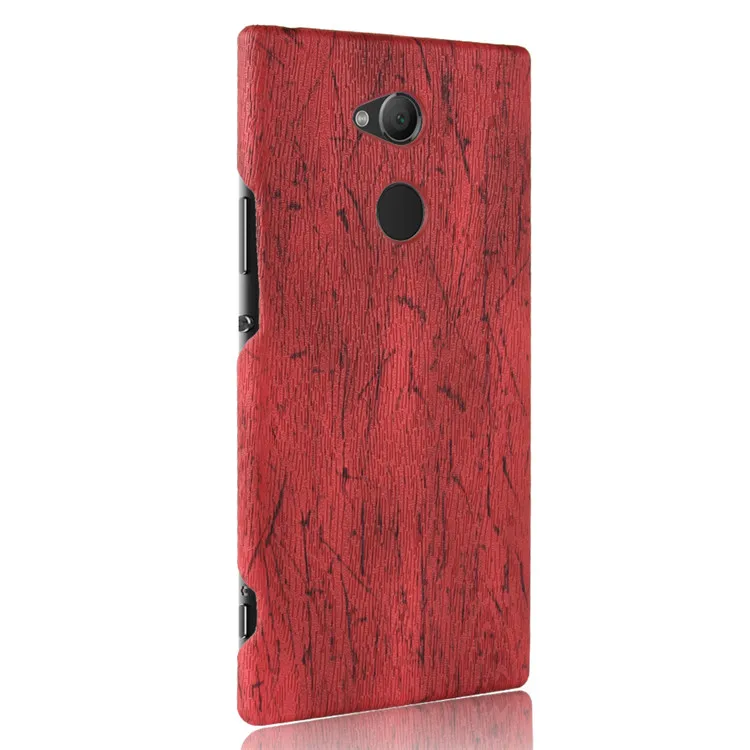 Новинка для sony Xperia XA2 H3133 чехол Дерево из искусственной кожи и ПК Жесткий Чехол для sony Xperia XA2 Ultra Dual H4233 чехол для телефона - Цвет: red