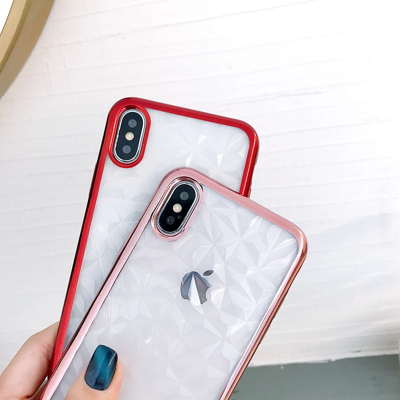 CBL Роскошные 3D ромба чехол для iphone 6 7 8 плюс Чехол Покрытие ТПУ 8X10 Тонкий