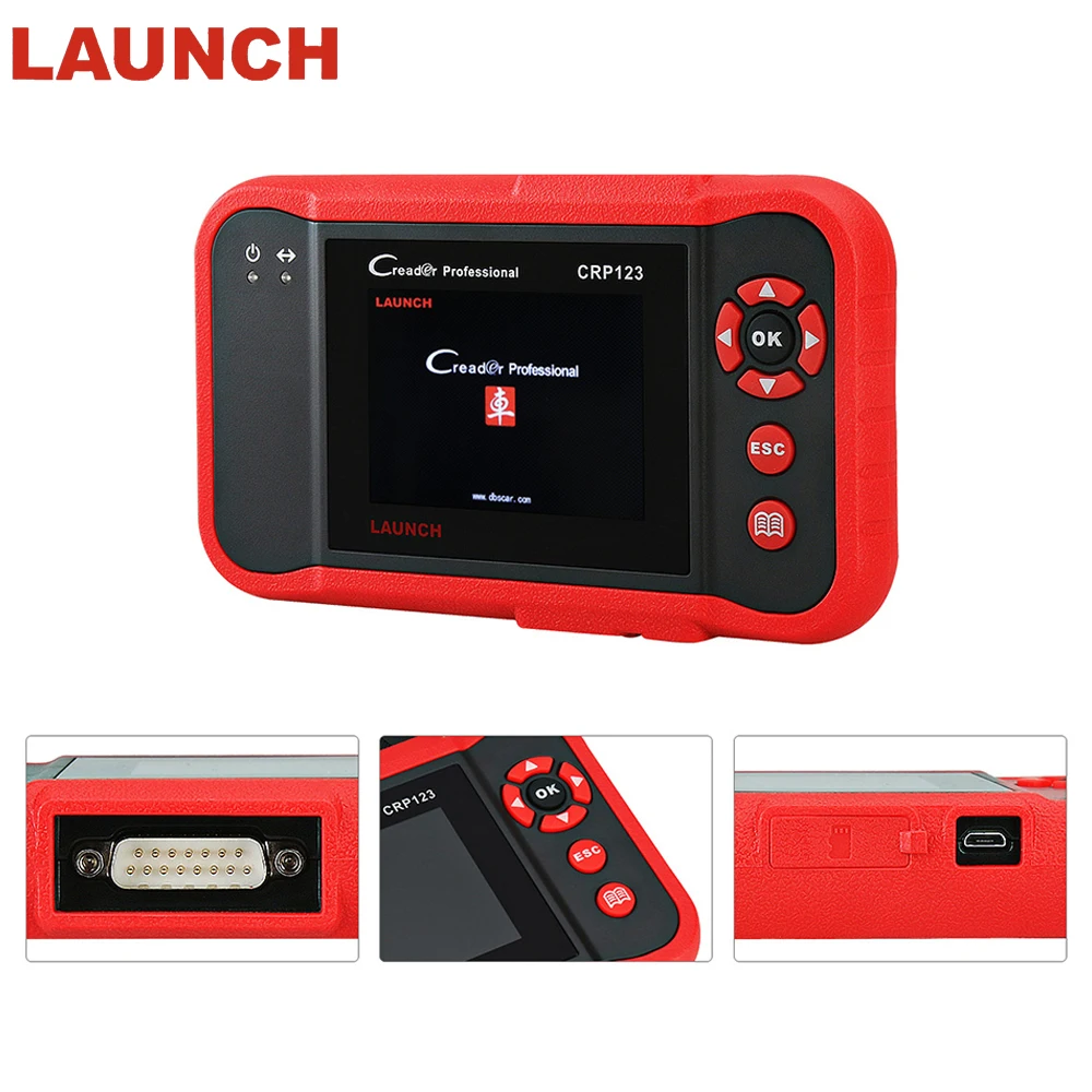 Launch X431 Creader CRP123 автомобильный диагностический инструмент для ENG/AT/ABS/SRS + EPB/Oil/SAS reset