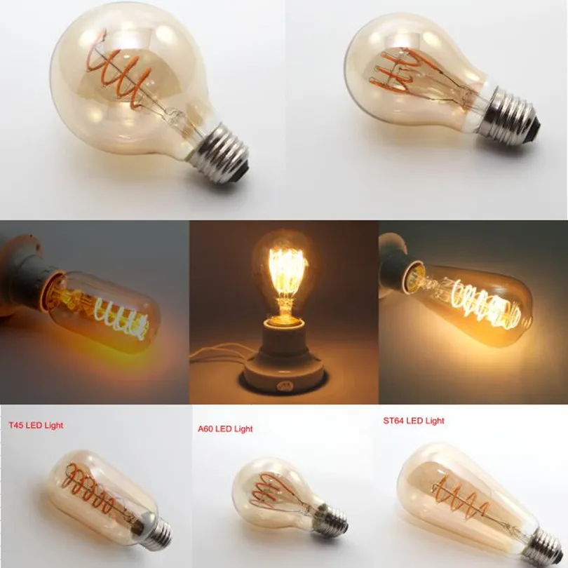 Винтажная лампа Эдисона с регулировкой яркости E27 4 Вт|led filament|e27 4wdimmable e27 |