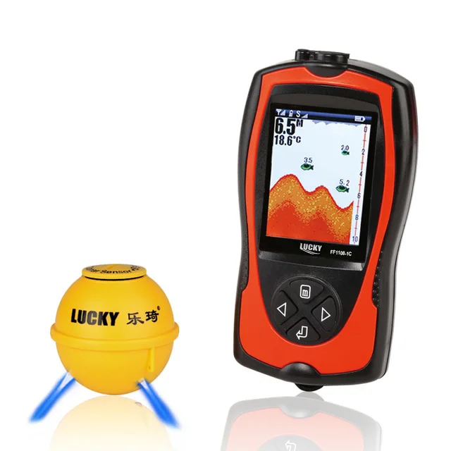 FF1108-1CWLA LUCKY FF1108-1CWLA рыболокатор перезаряжаемый беспроводной дистанционный Sonar сенсор 45 м глубина воды высокой четкости ЖК дисплей искатель рыбы - Цвет: FF1108-1CWLA