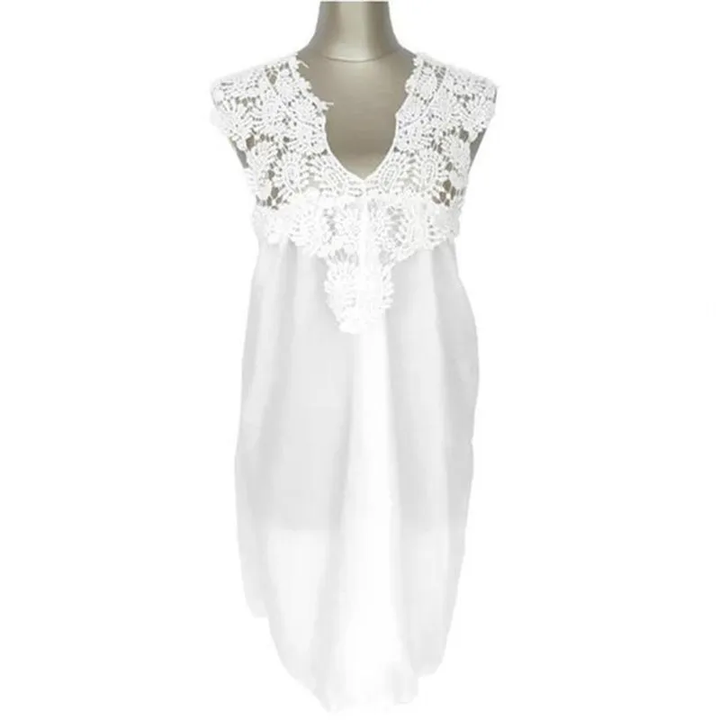 JAYCOSIN летнее платье BOHO без рукавов женское свободное пляжное кружевное Модное