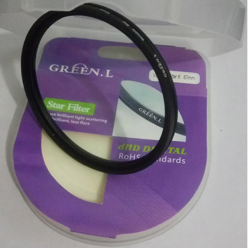 49 52 55 58 62 67 72 77 82 mm Green L camera lens variable star filter Point 4PT 6PT 8PT Star -4 6 8 Filter for canon nikon | Электроника