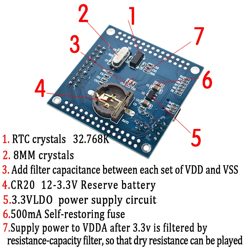 2 шт. STM32F103RET6 ARM STM32 минимальная системная макетная плата модуль для arduino минимальная системная плата совместимый STM32F103VET6