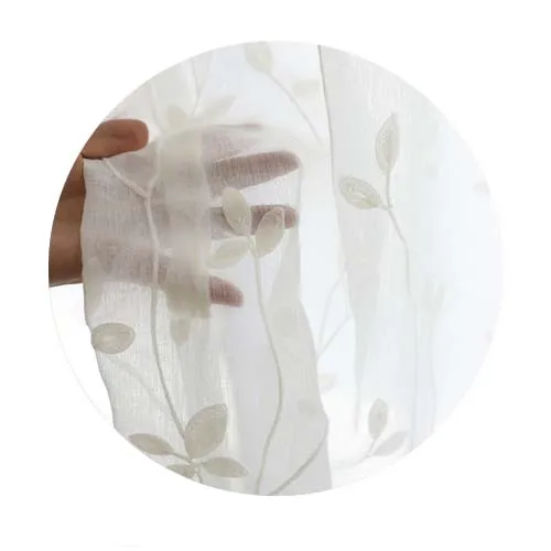 white tulle Штора из тюля в скандинавском стиле с вышивкой, s для гостиной, мягкая серая вуаль, одноцветная сельская Тюлевая Штора для дома - Цвет: white tulle