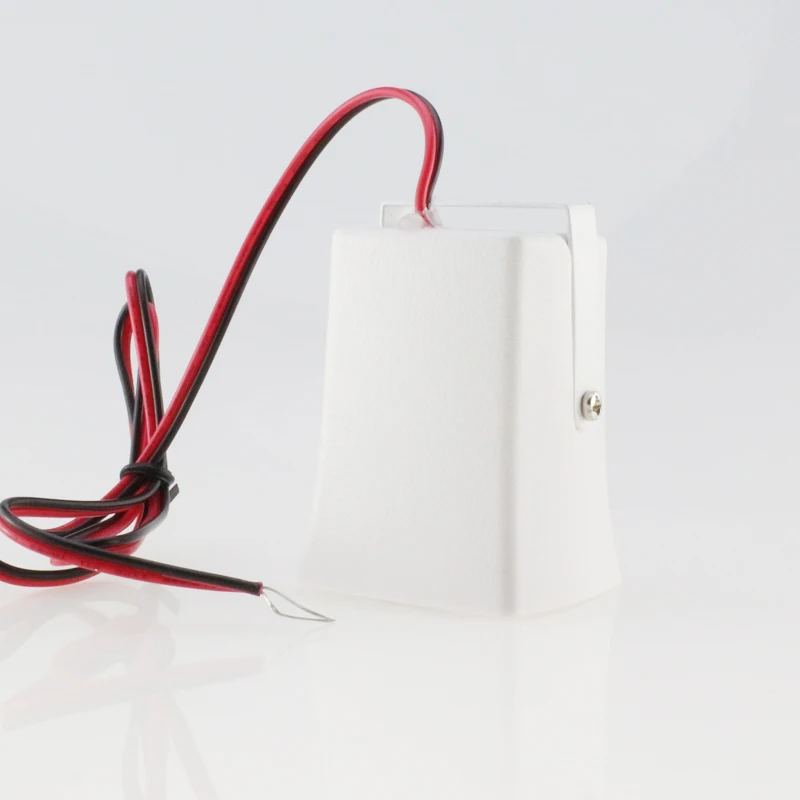 Белый 120DB DC12V мини проводной звуковой сигнал сирены для беспроводной система охранной сигнализации для дома аксессуары сигнализации 59 см длина линии