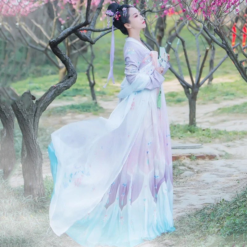 Новое поступление Hanfu танцевальный костюм для сцены одежда певцов Восточный