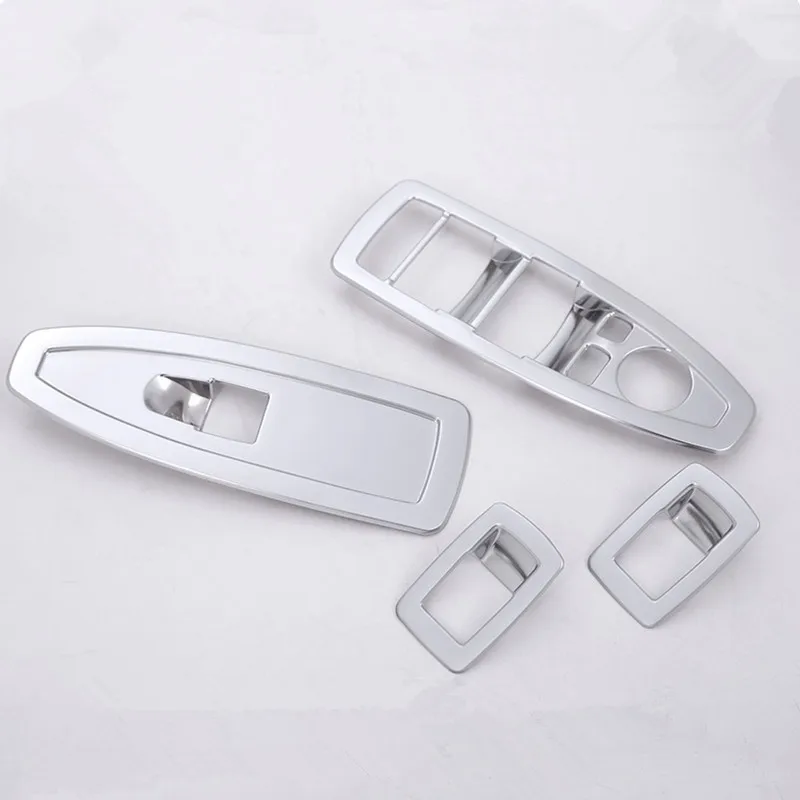

ABS 4pcs Car Window Glass Lifting Buttons Frame For BMW X1 F48 2016-18 X2 2018 Auto Door Armrest Panel Decoration Decals